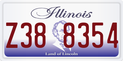 IL license plate Z388354