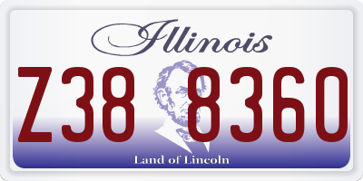 IL license plate Z388360