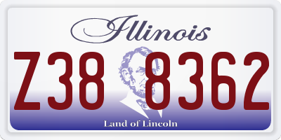 IL license plate Z388362