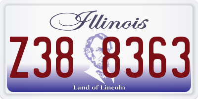 IL license plate Z388363