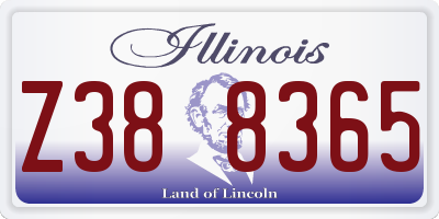 IL license plate Z388365