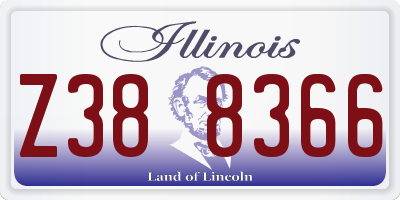 IL license plate Z388366