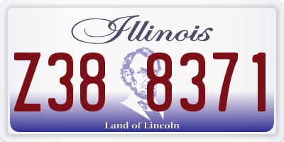IL license plate Z388371