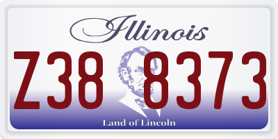 IL license plate Z388373