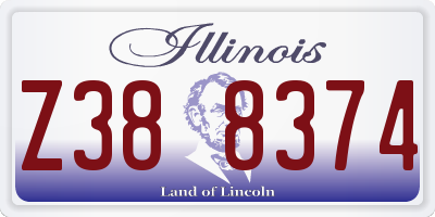 IL license plate Z388374