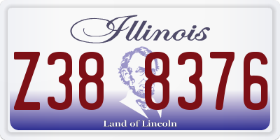 IL license plate Z388376