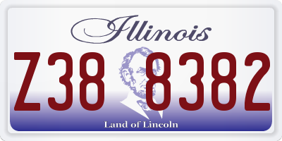 IL license plate Z388382