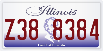 IL license plate Z388384