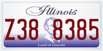 IL license plate Z388385