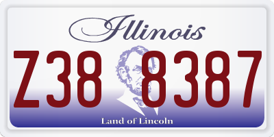 IL license plate Z388387