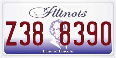 IL license plate Z388390