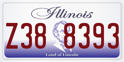 IL license plate Z388393