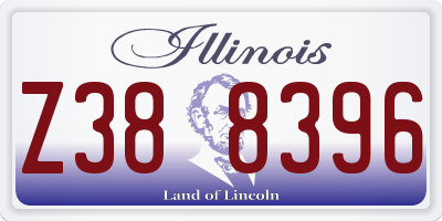 IL license plate Z388396