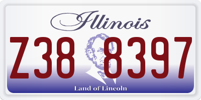 IL license plate Z388397