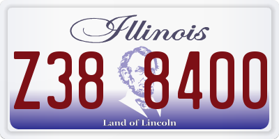 IL license plate Z388400