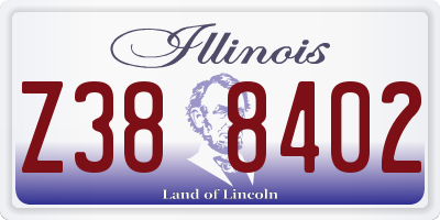 IL license plate Z388402