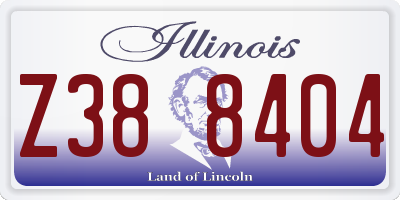 IL license plate Z388404
