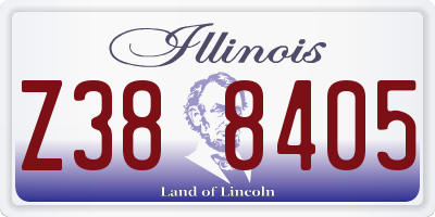 IL license plate Z388405