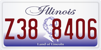 IL license plate Z388406