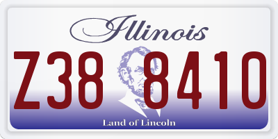 IL license plate Z388410