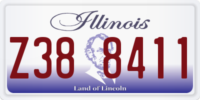 IL license plate Z388411