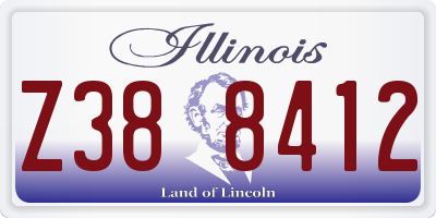 IL license plate Z388412