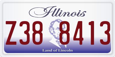 IL license plate Z388413