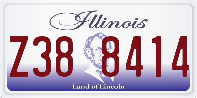 IL license plate Z388414