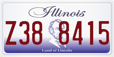 IL license plate Z388415