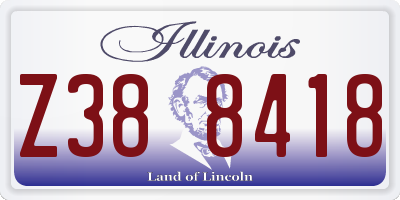 IL license plate Z388418