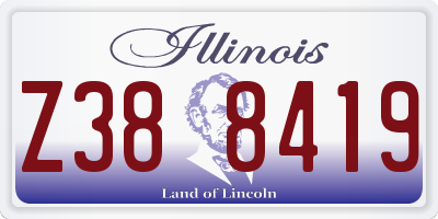 IL license plate Z388419