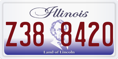 IL license plate Z388420