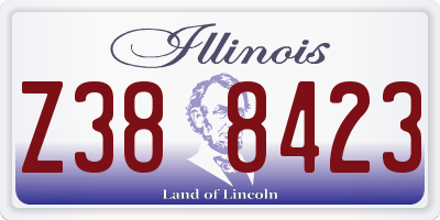 IL license plate Z388423