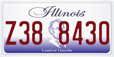 IL license plate Z388430
