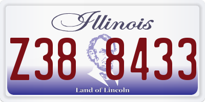 IL license plate Z388433