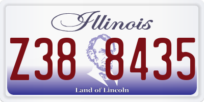 IL license plate Z388435