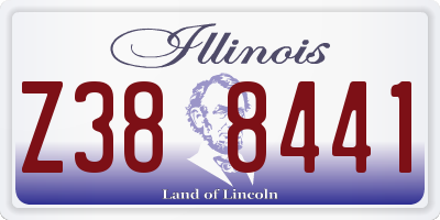 IL license plate Z388441