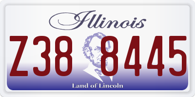 IL license plate Z388445