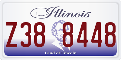 IL license plate Z388448