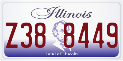 IL license plate Z388449