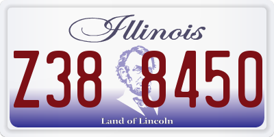 IL license plate Z388450