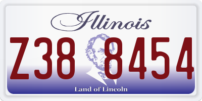 IL license plate Z388454
