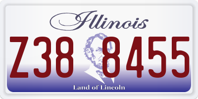IL license plate Z388455