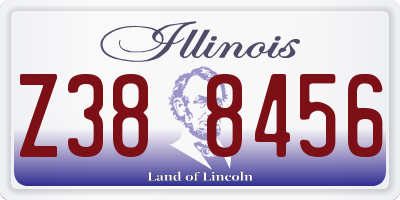 IL license plate Z388456