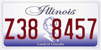 IL license plate Z388457
