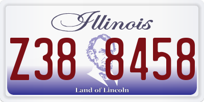 IL license plate Z388458
