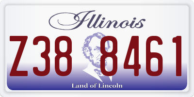 IL license plate Z388461
