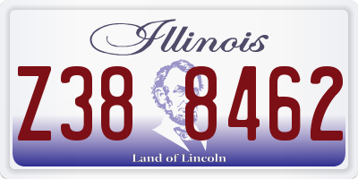 IL license plate Z388462