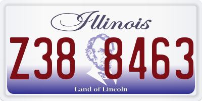 IL license plate Z388463