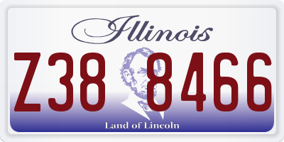 IL license plate Z388466